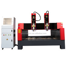 2 spindles heads 4 axis stone cnc router machine with heavy duty frame for engraving marble
